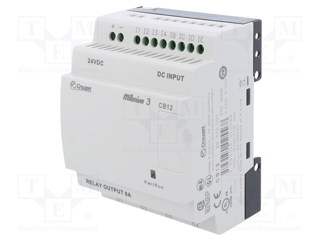 Programmable relay; IN: 8; OUT: 4; OUT 1: relay; 24VDC; DIN; IP20