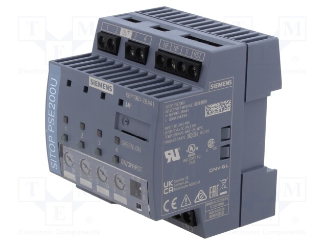 Power supply: switched-mode; for DIN rail mounting; Usup: 24VDC