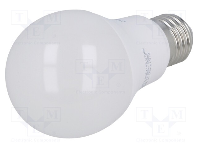 LED lamp; warm white; E27; 230VAC; 1060lm; 10.5W; 2700K; CRImin: 80