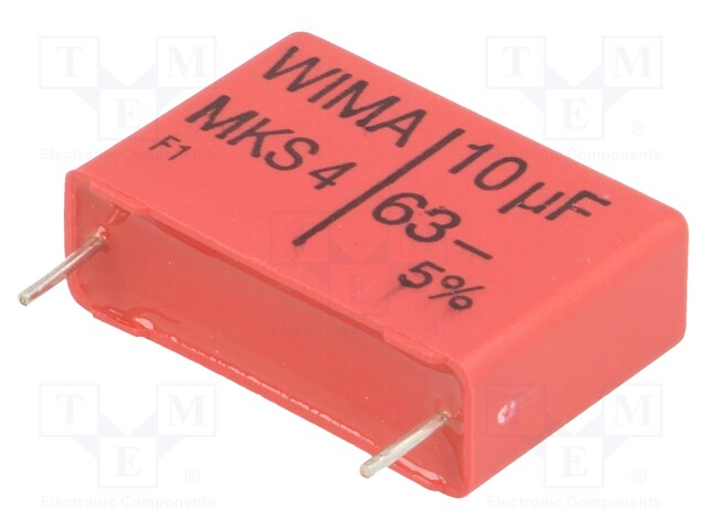 Capacitor: polyester; 10uF; 40VAC; 63VDC; Pitch: 22.5mm; ±5%