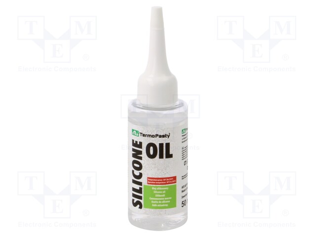 Oil; colourless; silicone; liquid; plastic container; 50ml