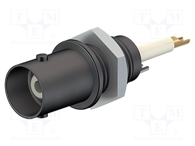 Connector: socket; BNC; black; Connection: screw; on panel; 5÷40°C