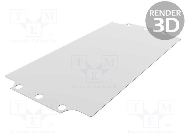 Mounting plate; steel; W: 104.6mm; L: 205mm; Series: 1590ZGRP