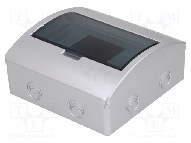 Enclosure: for modular components; IP40; silver; No.of mod: 8