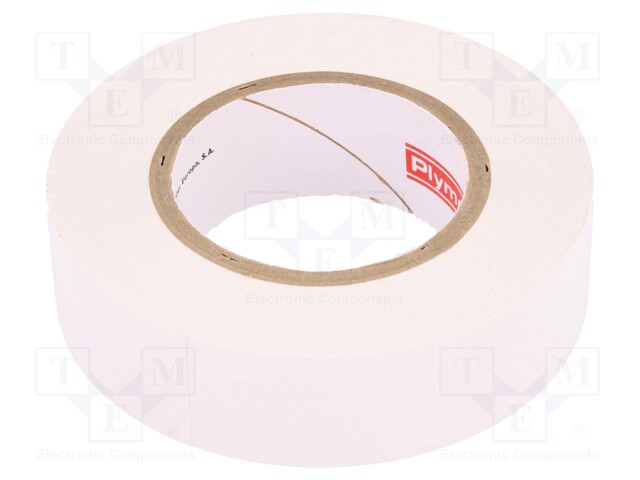 Tape: electrical insulating; W: 19mm; L: 20m; D: 0.13mm; white; 200%