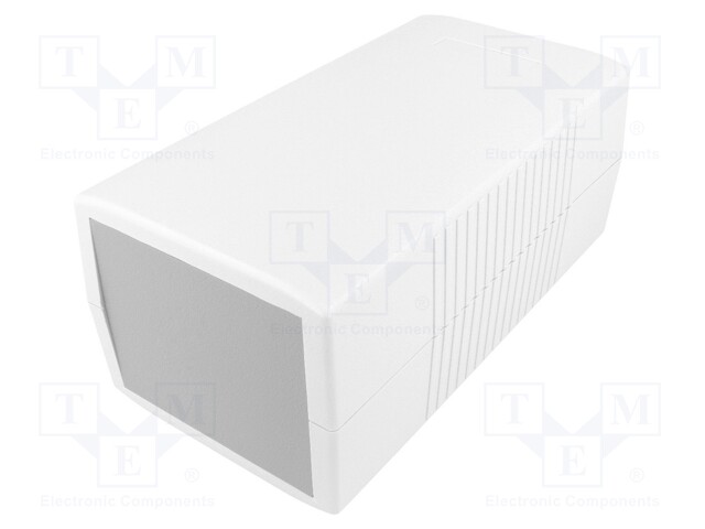 Enclosure: with panel; X: 100mm; Y: 190mm; Z: 80mm; ABS; light grey