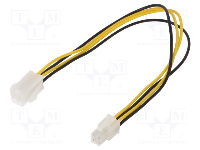 Cable: mains; ATX P4 male,ATX P4 female; 0.3m; Cablexpert