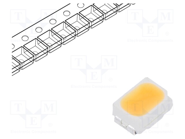 LED; SMD; 3020,PLCC2; white warm; 6÷10lm; 2325-2475K; 90; 120°; 30mA