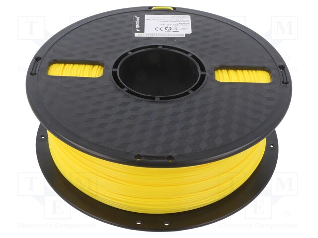 Filament: ABS; 1.75mm; yellow; 225÷245°C; 1kg