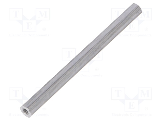 Screwed spacer sleeve; Int.thread: M3; 70mm; hexagonal; aluminium