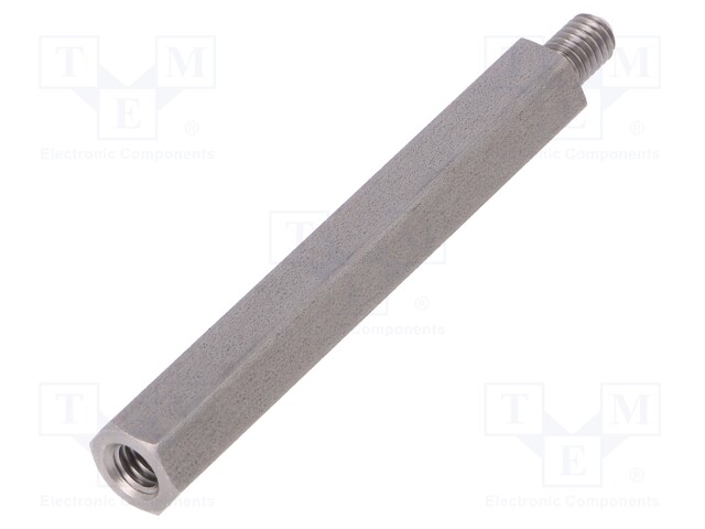 Screwed spacer sleeve; Int.thread: M6; 70mm; Ext.thread: M6