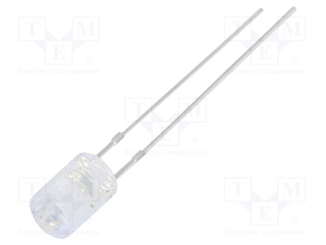 LED; 5mm; blue; 330÷500mcd; 100°; 15mA; 12÷15V; Front: flat; 225mW