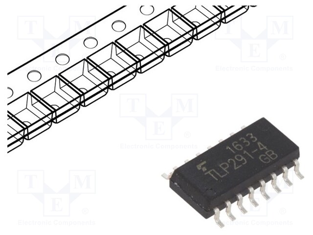 Optocoupler; SMD; Channels: 4; Out: transistor; 2.5kV; SOP16