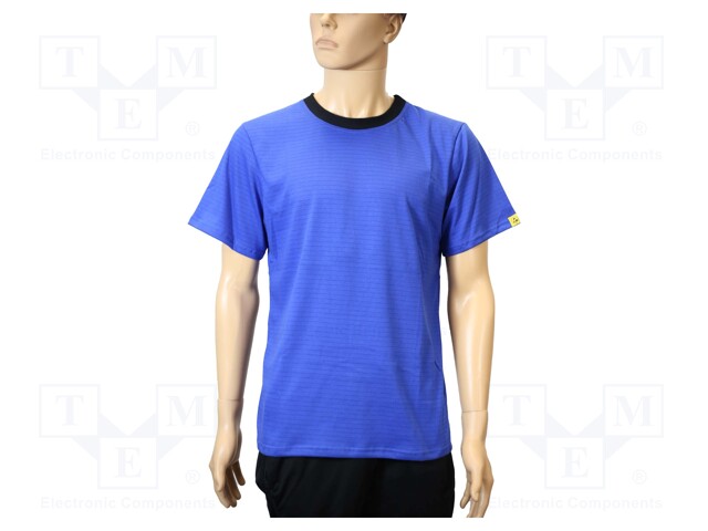 T-shirt; ESD; XXXL; IEC 61340; cotton,polyester,carbon fiber