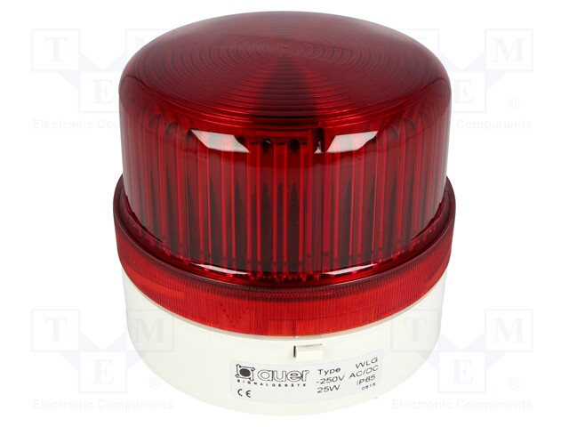 Signaller: lighting; continuous light; red; Series: WLG; 12÷240VDC