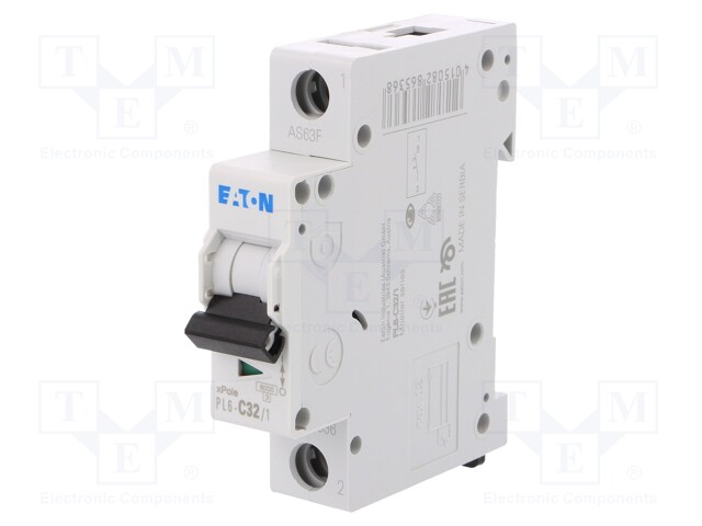 Circuit breaker; 230/400VAC; Inom: 32A; Poles: 1; DIN; Charact: C