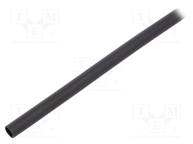 Heat shrink sleeve; glueless,dual wall; 4: 1; 4mm; L: 1.2m; black