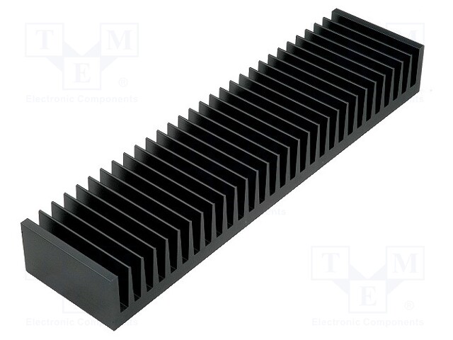 Heatsink: extruded; grilled; black; L: 75mm; W: 300mm; H: 40mm