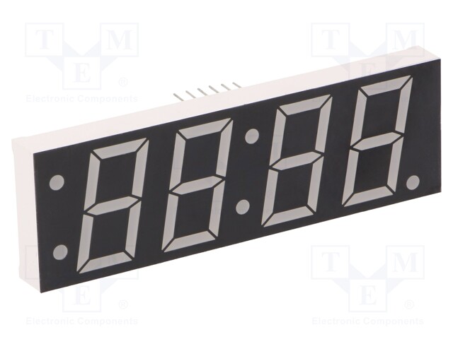 Display: LED; 7-segment; 24mm; 0.94"; No.char: 4; red; 46÷92mcd