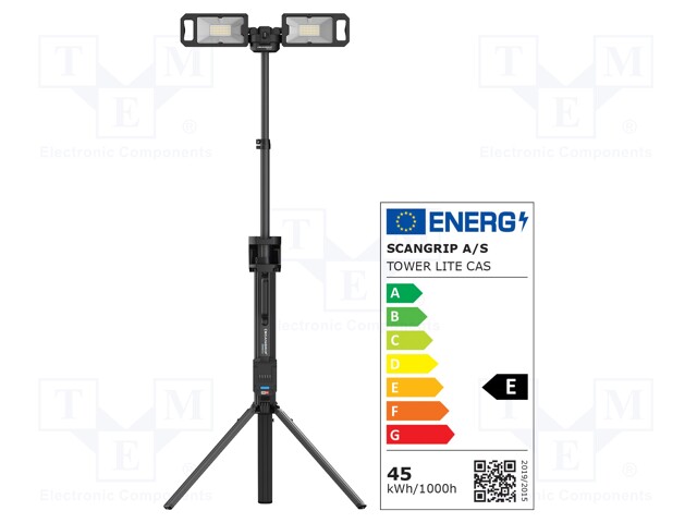 Lamp: working; 6500K; IP30; 2500lm,5000lm; -10÷40°C; 18VDC; 45W