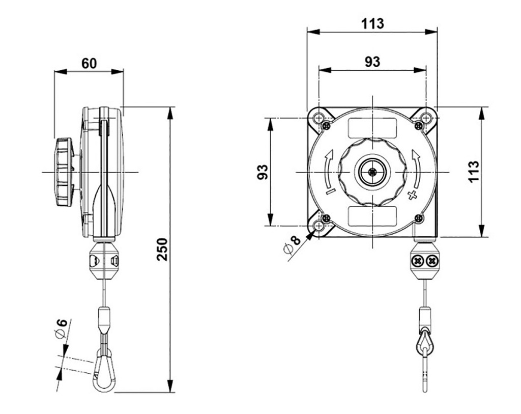 Balancer; Flowmatik; 2÷3kg; Ørope: 2mm; Rope pitch: 1.6m