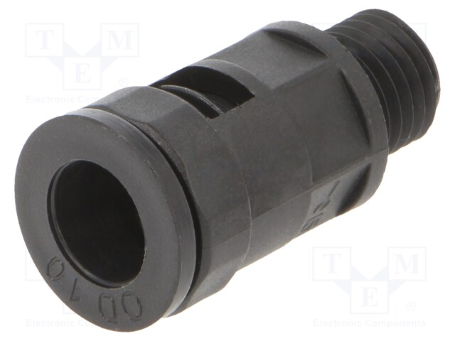 Straight terminal connector; ØBraid : 6mm; polyamide; -20÷80°C