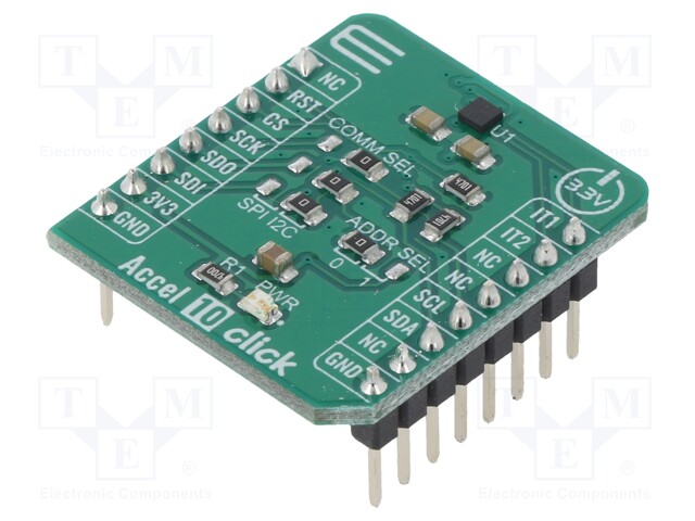 Click board; accelerometer; GPIO,I2C,SPI; LIS2DW12; 3.3VDC