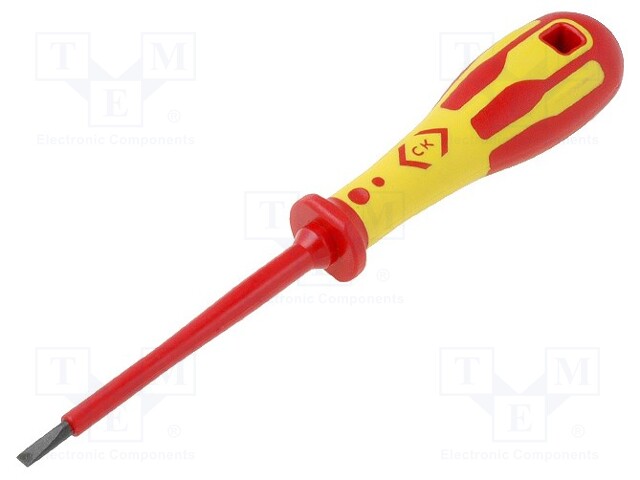 Screwdriver; insulated; slot; 4,0x0,8mm; Blade length: 100mm