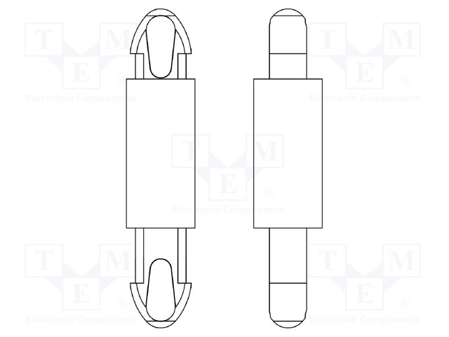 PCB distance; polyamide 66; L: 22mm; latch/latch; Colour: natural