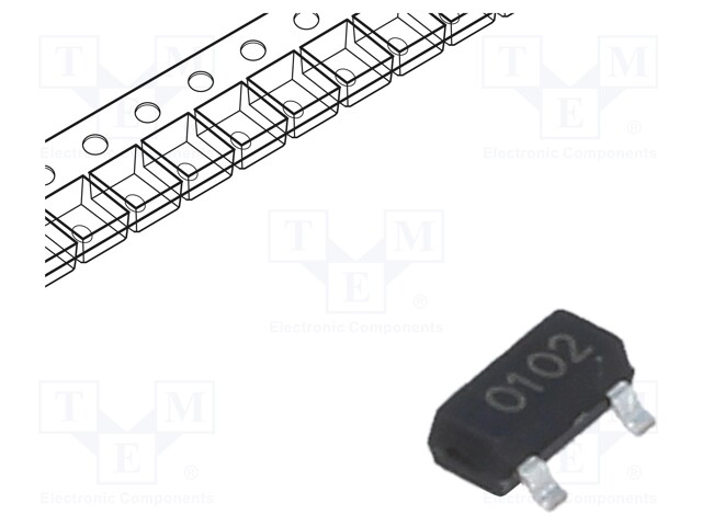 Transistor: N-MOSFET; unipolar; 100V; 1.2A; Idm: 7.6A; 2W; SOT23