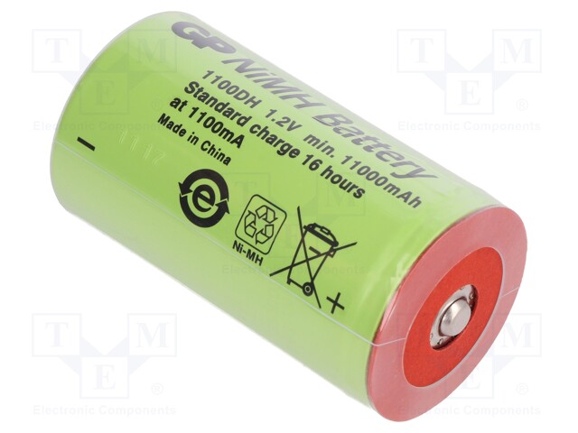 Re-battery: Ni-MH; D; 1.2V; 11000mAh; Ø33x63mm; Features: high +