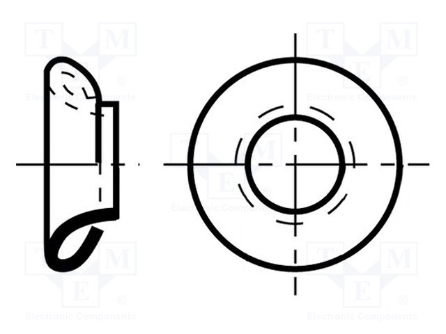 Sealing rings; Øint: 4mm; Øout: 6.6mm; -56÷120°C; H: 3mm; Thread: M4