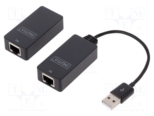 USB extender; USB 1.1,USB 2.0; black; Cat: 5,5e,6