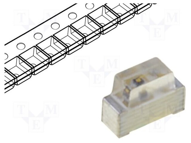 LED; SMD; 0602; green; 110÷350mcd; 1.6x1.2x0.6mm; 110°; 3.2÷4V; 20mA