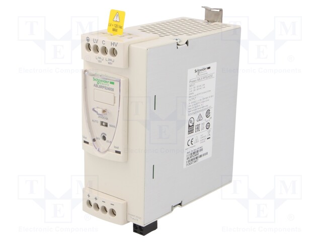 Power supply: switched-mode; 120W; 24VDC; 24÷28.8VDC; 5A; 700g