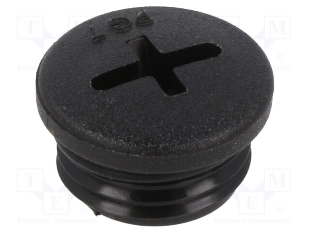 Stopper; PG7; Mat: polyamide; black; Pcs: 10