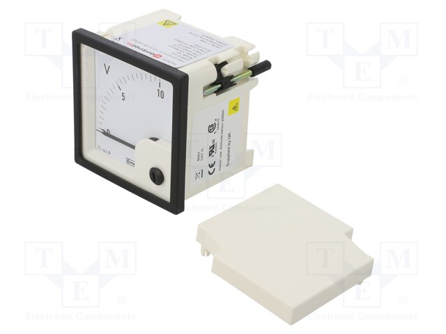 Meter: panel; analogue; 0÷250V; Class: 1,5; IP52; panel; 72x72mm