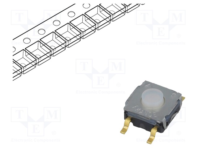 Microswitch TACT; SPST-NO; Pos: 2; 0.05A/32VDC; SMT; none; 4.9mm