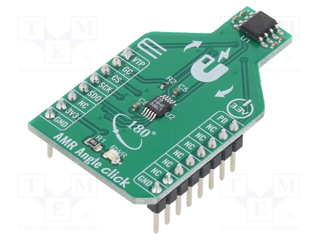 Click board; magnetic field sensor; SPI; AD4571,LTC1407; 3.3VDC