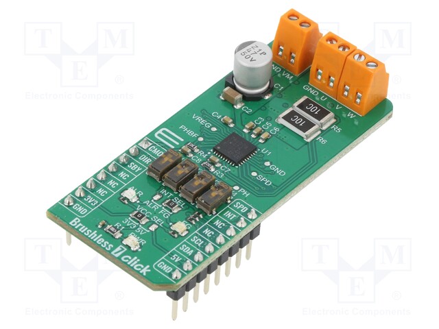 Click board; brushless motor driver; GPIO,I2C,PWM; TC78B009FTG