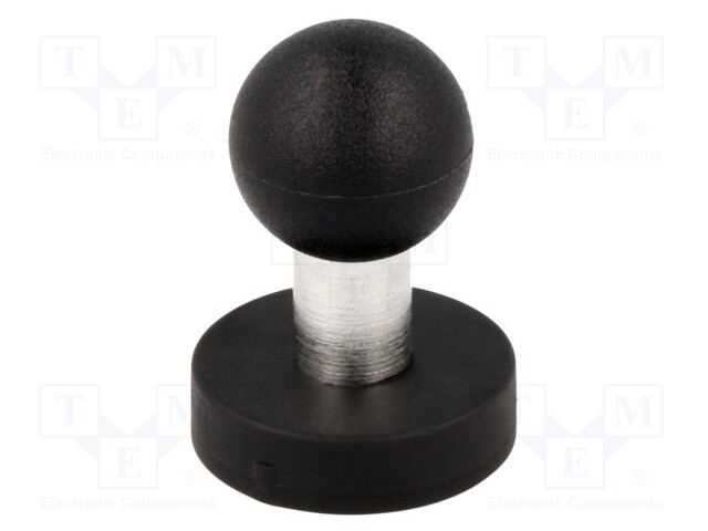 Magnet: permanent; hard ferrite; H: 6mm; Ø: 31mm; V: with knob