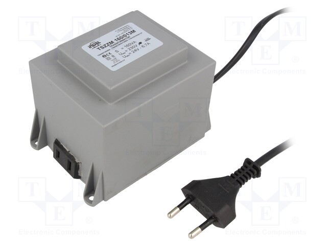 Transformer: encapsulated; 160VA; 230VAC; 24V; 6.67A; 3kg; IP00