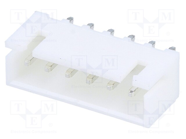 Socket; wire-board; male; A2501; 2.5mm; PIN: 6; THT; 250V; 3A; tinned