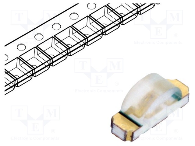 LED; SMD; 1206; blue; 28÷180mcd; 3.2x1x1.5mm; 130°; 2.8÷3.8V; 20mA