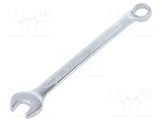 Wrench; bent,combination spanner; 11mm; Chrom-vanadium steel