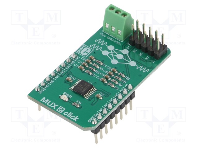 Click board; analog multiplexer; GPIO; MUX508; 5VDC