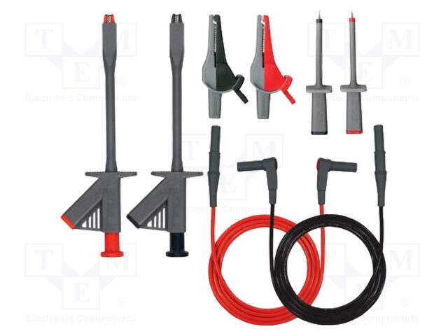 Test acces: kit; red and black; Insulation: PVC; 4mm