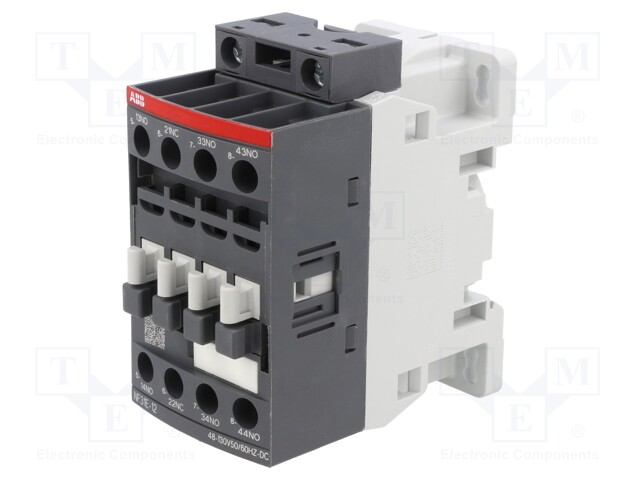 Relay Contactor, NF Series, 3PST-NO, SPST-NC, 4P, 2 A, 60 W at 600 VAC, 690 VAC