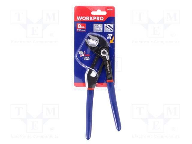 Pliers; adjustable; 200mm; ergonomic two-component handles