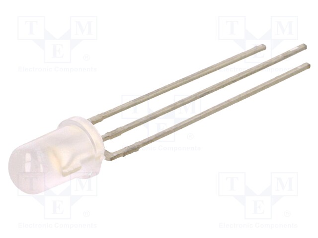 LED; 5mm; bicolour; red/blue; 680÷1900mcd; 180÷520mcd; 55°; anode